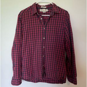 H&M MENS PLAID LONG SLEEVE BUTTON DOWN